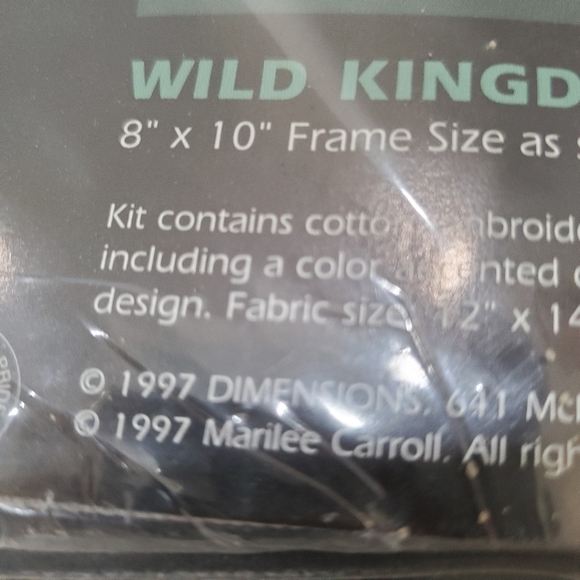 Vintage 1997 Dimensions Counted Cross Stitch Kit ⏰️ L👀K Wild Kingdom Clockwork - Picture 9 of 10